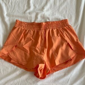 girlfriend collective Orange Split-Hem Athletic Shorts